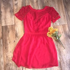 Red Lace Formal Dress